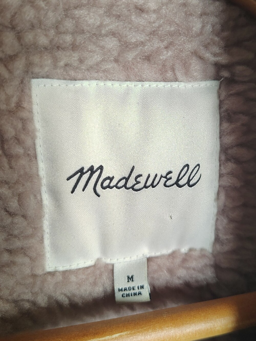 Madewell Lavender Sherpa Trimmed Olive Field Utility Jacket - Picture 3 of 9